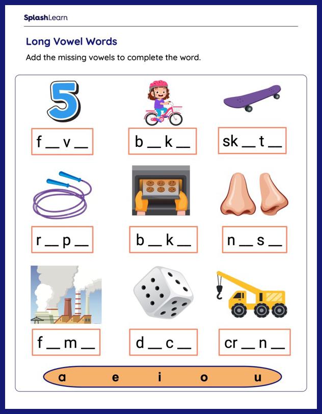 Magic E Worksheets For 1st Graders Online SplashLearn