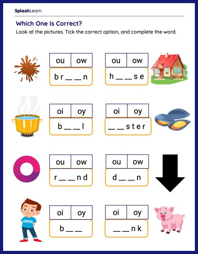Phonics Worksheets for 2nd Graders Online - SplashLearn
