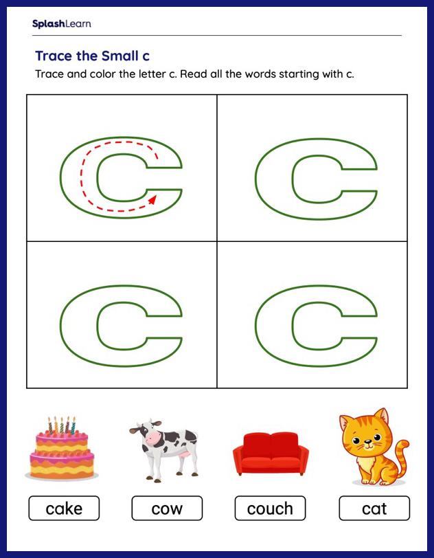 Letter C Tracing Worksheets