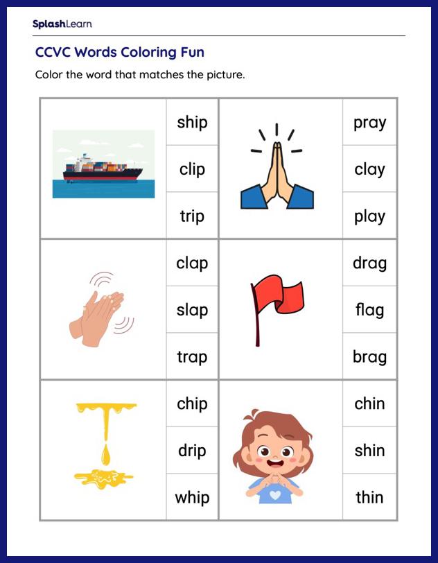 Ccvc Words Worksheets - Free & Printable | SplashLearn