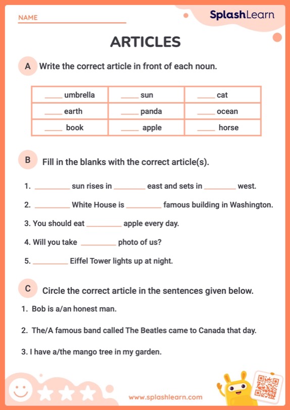Grammar Worksheets Free Printable SplashLearn