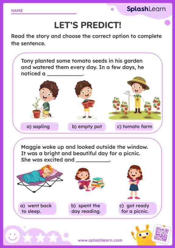 Prediction Free Activities Learning Resources