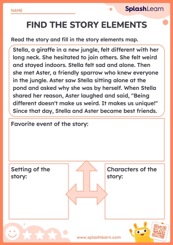 Read And Spot The Story Elements ELA Worksheets SplashLearn