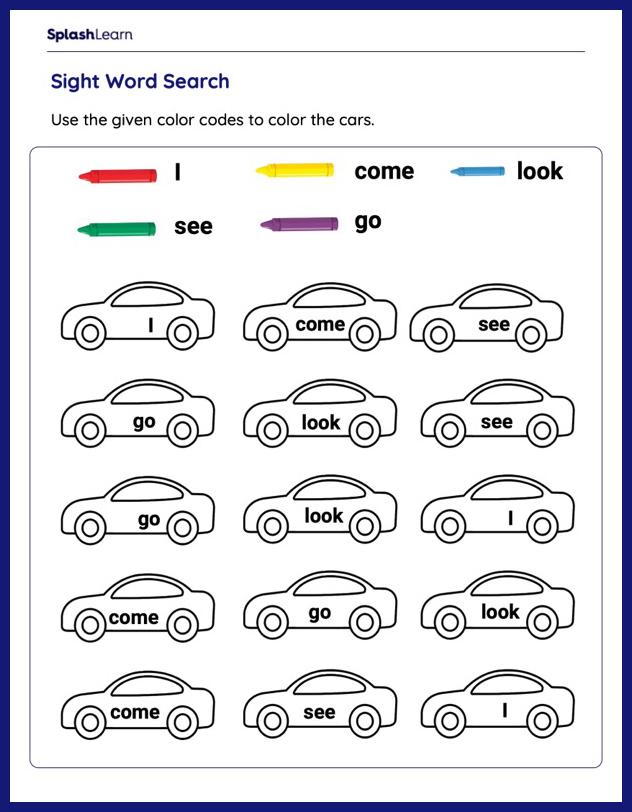 Revise the Sight Words - ELA Worksheets - SplashLearn