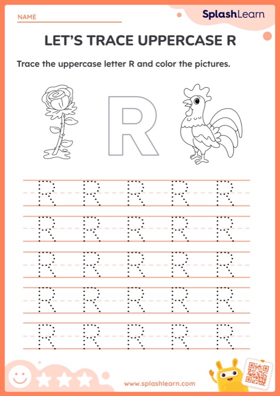Let s Trace Uppercase R Worksheet Printable English Sheet Let s Trace Uppercase R Worksheet Printable English Sheet