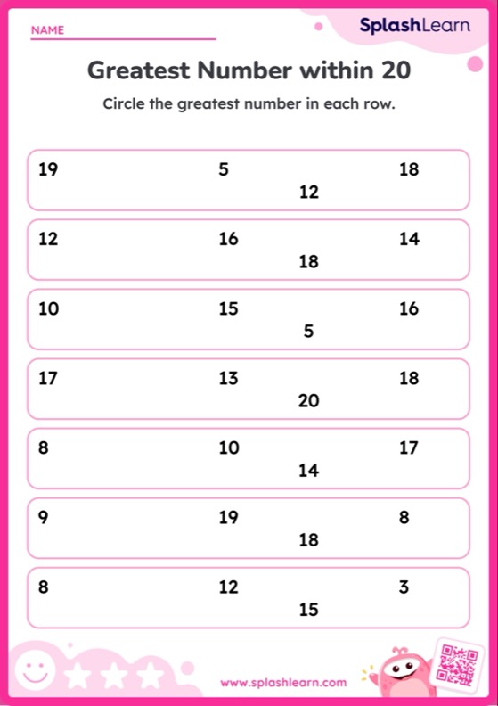 Comparing Numbers Activities Resources For 1st Grade