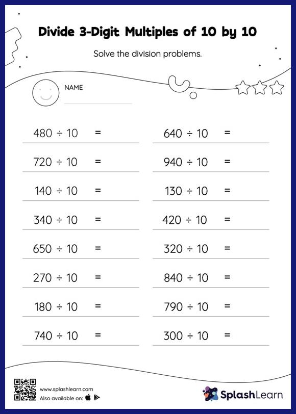 Division Worksheets For Kids Online SplashLearn