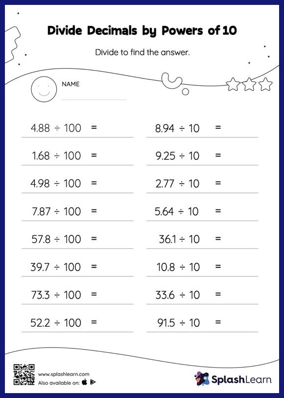 Multiplying With Powers Of 10 Worksheets Multiplying By Powe