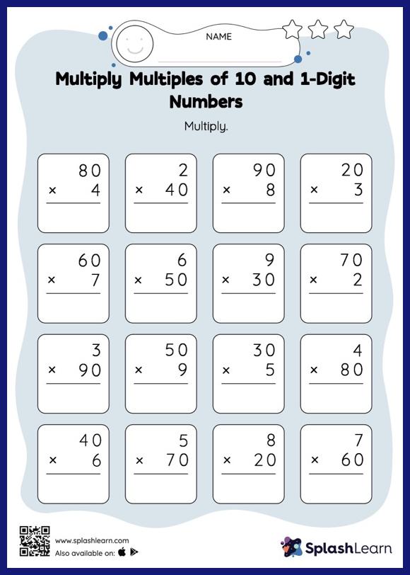 Multiplication Worksheets for 3rd Graders Online - SplashLearn