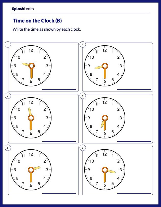 Telling Time Half Past