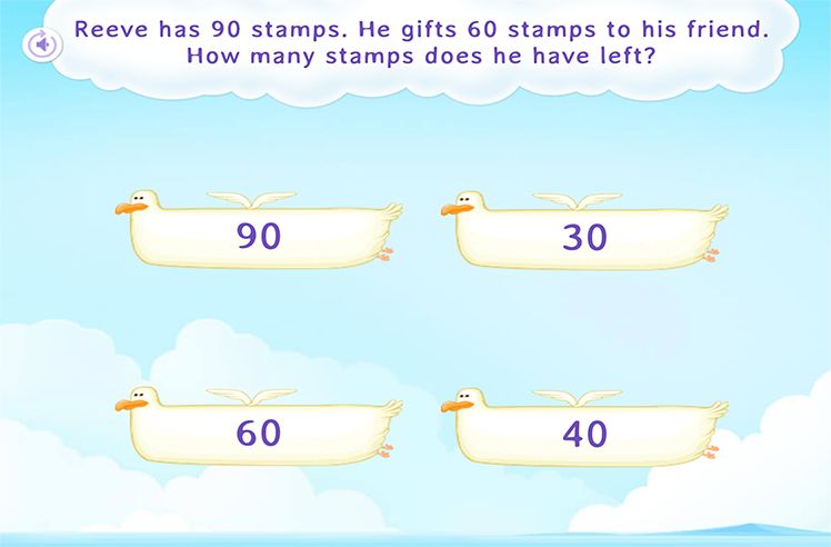 Solving Word Problems by Subtracting Multiples of 10 Game