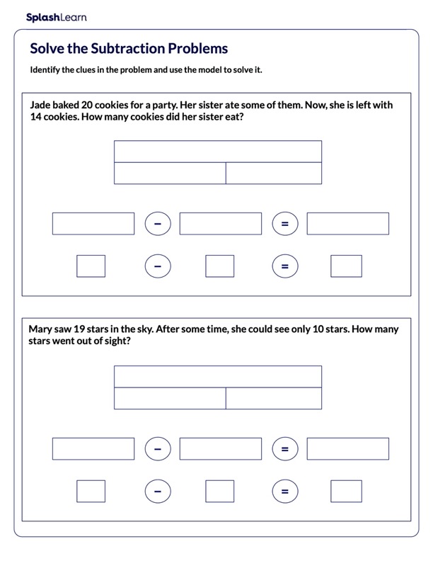 Identify Clues to Solve the Word Problems Math Worksheets SplashLearn