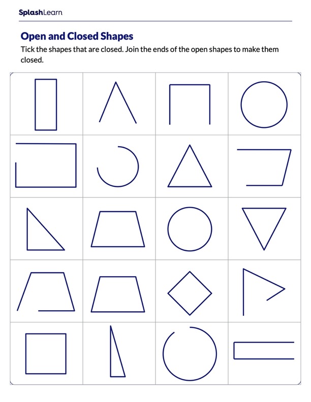  Open And Closed Shapes Worksheet Free Download Gambr co