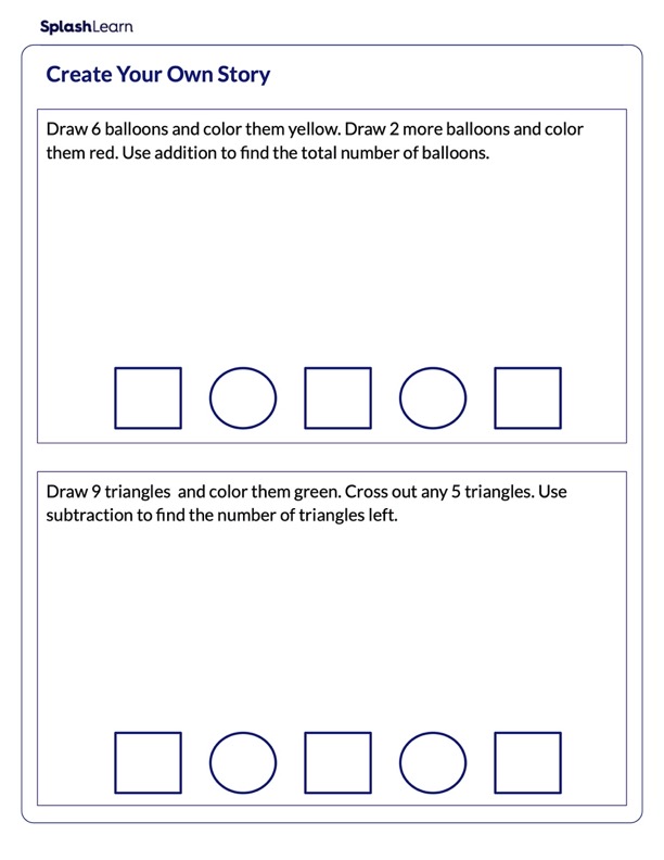 Word Problems Worksheets for Kindergarteners Online - SplashLearn