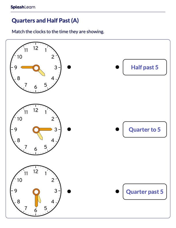 Time Worksheets For 3rd Graders Online SplashLearn