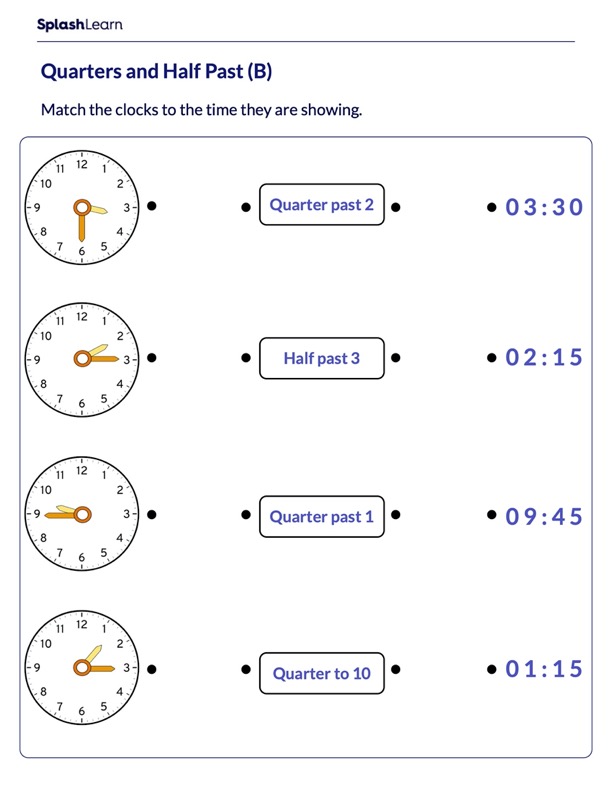 time worksheets for 3rd graders online splashlearn