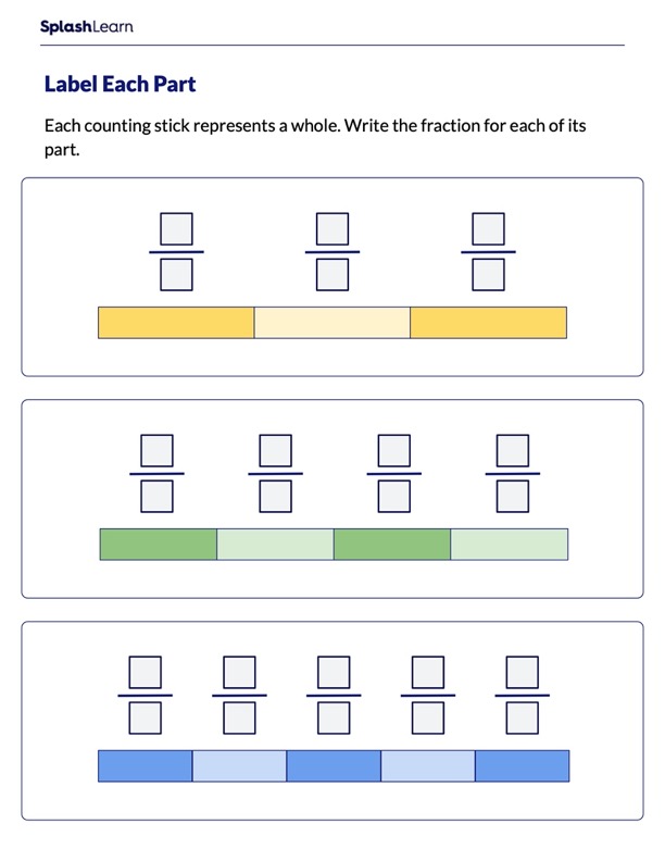 Fraction Worksheets for Kids Online - SplashLearn