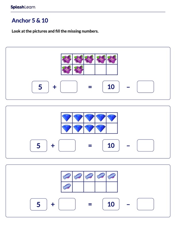 Anchor 5 & 10 Worksheet Math Worksheets SplashLearn